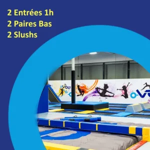 2 entrées 1h - 2 paires de bas - 2 slushs